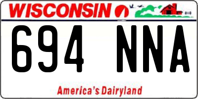 WI license plate 694NNA