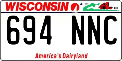 WI license plate 694NNC