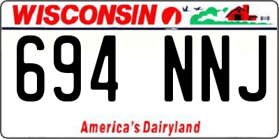 WI license plate 694NNJ