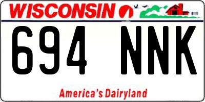 WI license plate 694NNK