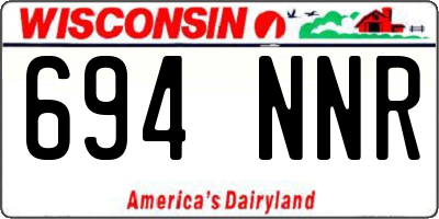 WI license plate 694NNR
