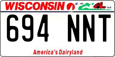 WI license plate 694NNT