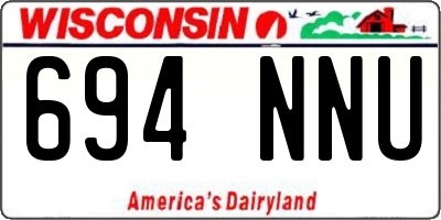 WI license plate 694NNU