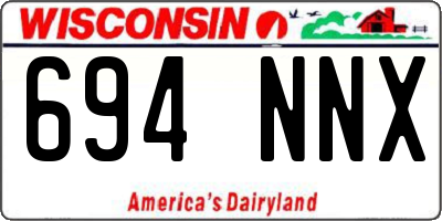 WI license plate 694NNX