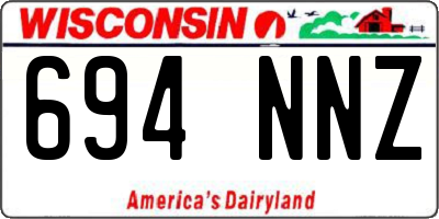 WI license plate 694NNZ