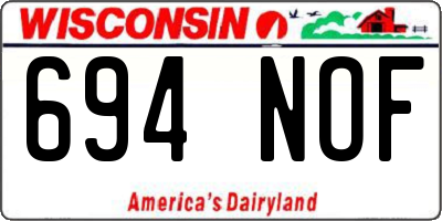 WI license plate 694NOF