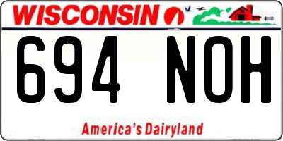 WI license plate 694NOH