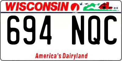 WI license plate 694NQC