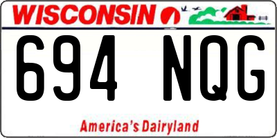 WI license plate 694NQG