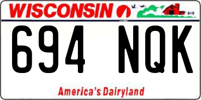 WI license plate 694NQK