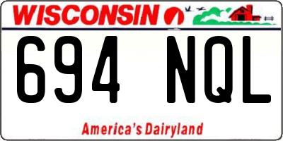 WI license plate 694NQL
