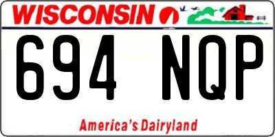 WI license plate 694NQP