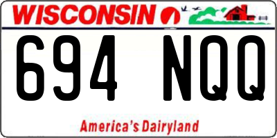 WI license plate 694NQQ