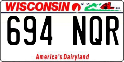 WI license plate 694NQR