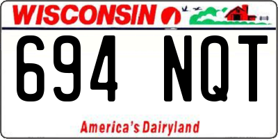 WI license plate 694NQT