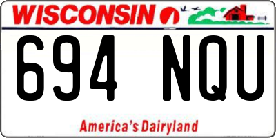 WI license plate 694NQU
