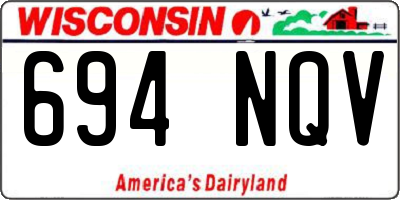 WI license plate 694NQV