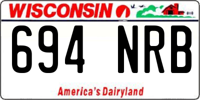 WI license plate 694NRB