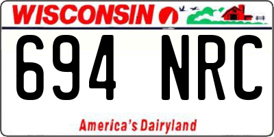 WI license plate 694NRC