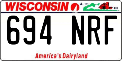 WI license plate 694NRF