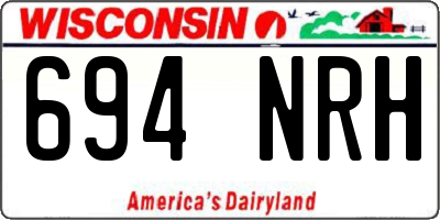 WI license plate 694NRH