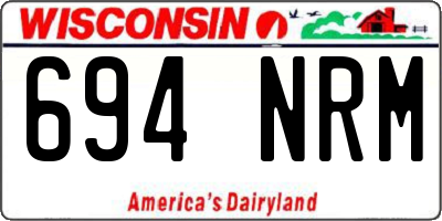 WI license plate 694NRM