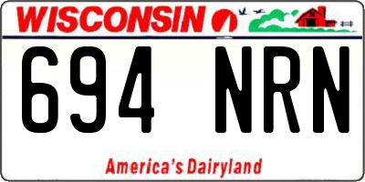 WI license plate 694NRN