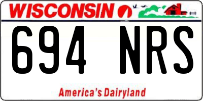 WI license plate 694NRS