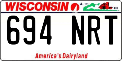 WI license plate 694NRT