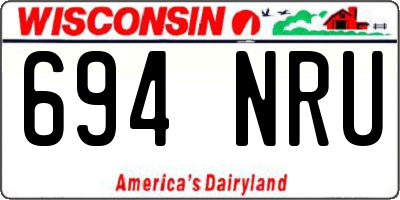 WI license plate 694NRU