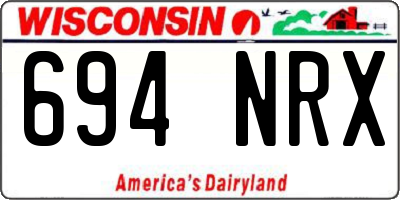 WI license plate 694NRX