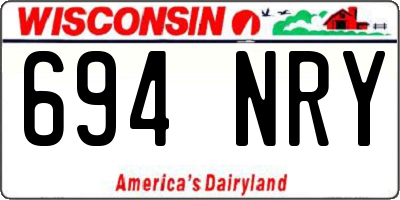 WI license plate 694NRY