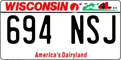 WI license plate 694NSJ