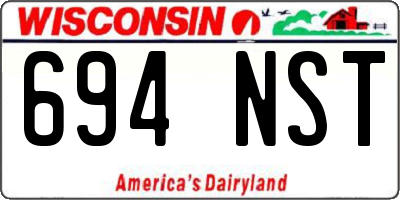 WI license plate 694NST