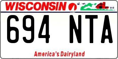 WI license plate 694NTA