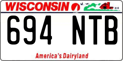 WI license plate 694NTB