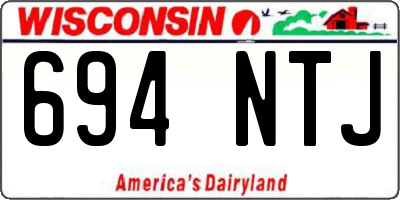 WI license plate 694NTJ