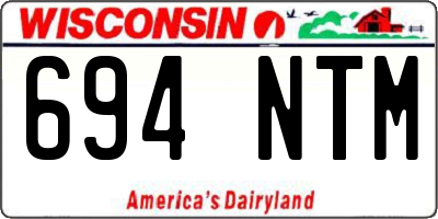 WI license plate 694NTM