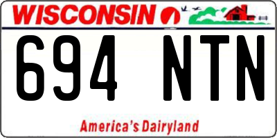 WI license plate 694NTN