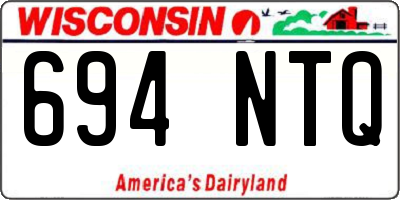 WI license plate 694NTQ