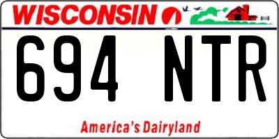 WI license plate 694NTR