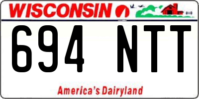 WI license plate 694NTT