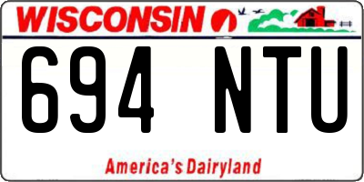 WI license plate 694NTU