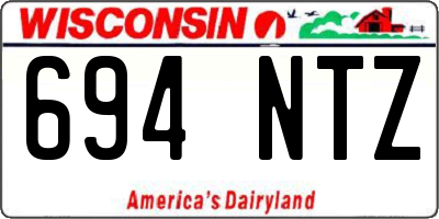 WI license plate 694NTZ