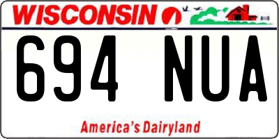 WI license plate 694NUA