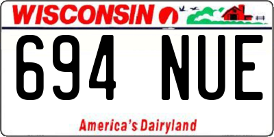 WI license plate 694NUE
