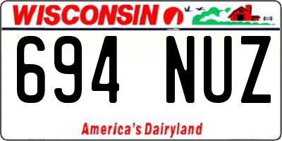 WI license plate 694NUZ