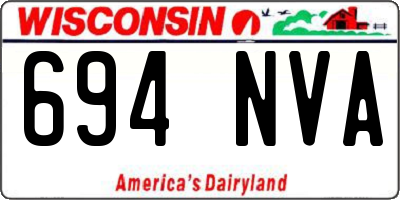 WI license plate 694NVA