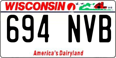 WI license plate 694NVB