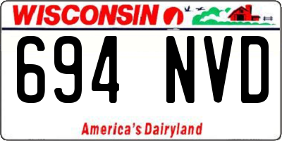 WI license plate 694NVD